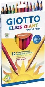 Giotto Kredki ołówkowe Elios giant triangular 12 kolorów 1