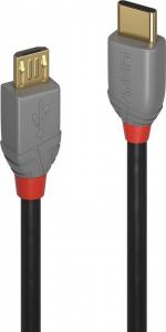 Kabel USB Lindy USB-C - microUSB 0.5 m Czarny (36890) 1