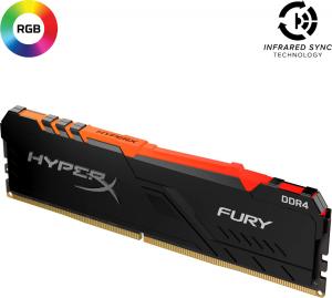 Pamięć HyperX Fury RGB, DDR4, 16 GB, 3200MHz, CL16 (HX432C16FB3A/16) 1