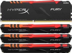 Pamięć HyperX Fury RGB, DDR4, 64 GB, 3466MHz, CL16 (HX434C16FB3AK4/64) 3