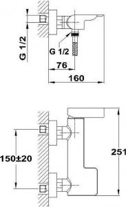 Bateria prysznicowa Teka Formentera chrom (622310200) 2