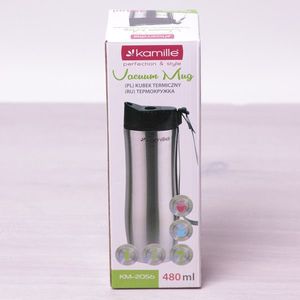Kamille Kubek termiczny KM-2056 480ml srebrny 4