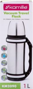 Kamille Termos turystyczny KM-2090 1 l Srebrny 10