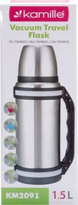 Kamille Termos turystyczny KM-2091 1.5 l Srebrny 9