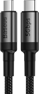 Kabel USB Baseus USB-C - USB-C 1 m Szary (BSU067BLK) 1