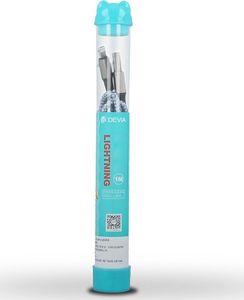 Kabel USB Devia USB-A - Lightning 1 m Niebieski (67513) 2