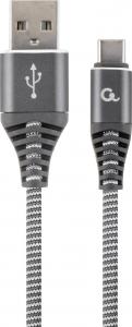 Kabel USB Gembird USB-A - USB-C 2 m Szary (CC-USB2B-AMCM-2M-WB2) 1