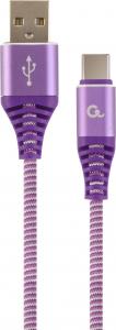 Kabel USB Gembird USB-A - USB-C 2 m Fioletowy (CC-USB2B-AMCM-2M-PW) 1