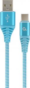 Kabel USB Gembird USB-A - USB-C 1 m Niebieski (CC-USB2B-AMCM-1M-VW) 1
