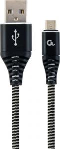 Kabel USB Gembird USB-A - microUSB 1 m Czarny (CC-USB2B-AMmBM-1M-BW) 1