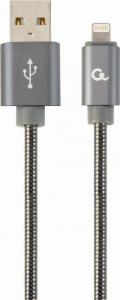 Kabel USB Gembird USB-A - Lightning 1 m Szary (CC-USB2S-AMLM-1M-BG) 1