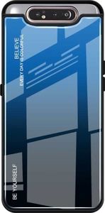 Etui Glass case Gradient szklane SAMSUNG GALAXY A80 / A90 niebiesko-czarne uniwersalny 1
