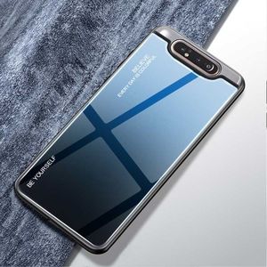 Etui Glass case Gradient szklane SAMSUNG GALAXY A80 / A90 niebiesko-czarne uniwersalny 2