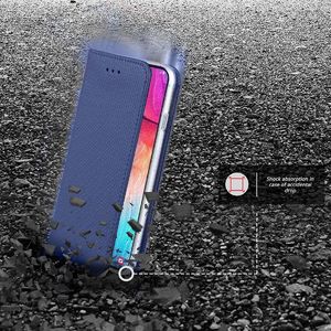 Etui portfel Flip Magnet SAMSUNG GALAXY A80 granatowe uniwersalny 5