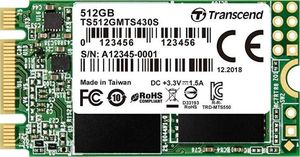 Dysk SSD Transcend 430S 512GB M.2 2242 SATA III (TS512GMTS430S) 1