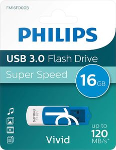 Pendrive Philips Philips 16 GB vivid edition USB stick (white / blue, USB 3.0) 1