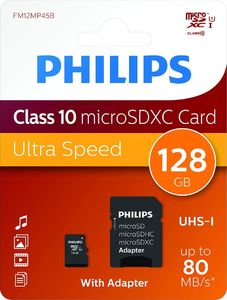 Karta Philips MicroSDXC 128 GB Class 10 UHS-I/U1 (FM12MP45B/10) 2
