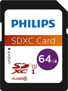 Karta Philips SDXC 64 GB Class 10 UHS-I/U1 V10 (FM64SD55B/10) 1
