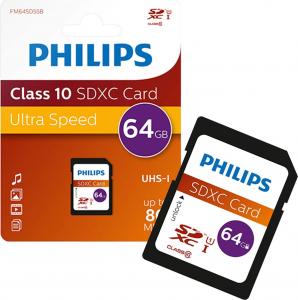 Karta Philips SDXC 64 GB Class 10 UHS-I/U1 V10 (FM64SD55B/10) 2
