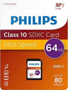 Karta Philips SDXC 64 GB Class 10 UHS-I/U1 V10 (FM64SD55B/10) 3