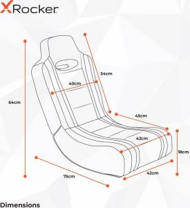 Fotel X Rocker Banshee 2.0 Floor niebieski 9