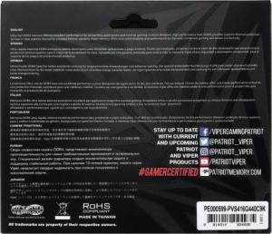 Pamięć Patriot Viper Steel, DDR4, 16 GB, 3600MHz, CL17 (PVS416G360C7K) 7