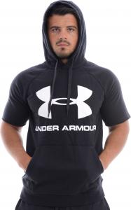 Under Armour Koszulka męska Rival Fleece Logo SS Hoodie Tee czarne r. M (1345624-001) 1