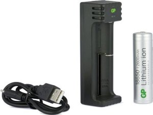 Ładowarka GP GP L111 USB Charger incl. Akku 18650 2600mAh 3,7V 14511118650B1 3