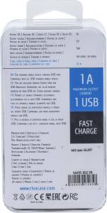 Ładowarka RivaCase BD2Wall Charger czarny USB 1,0A (4260403572658) 3
