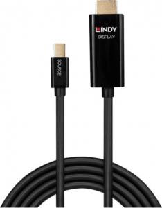 Kabel Lindy DisplayPort Mini - HDMI 0.5m czarny (40910) 2