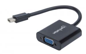 Adapter AV Manhattan DisplayPort Mini - D-Sub (VGA) czarny (151504) 1