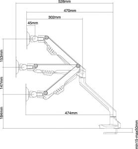 Neomounts Uchwyt biurkowy na monitor 10" - 32" (FPMA-D750BLACK) 3