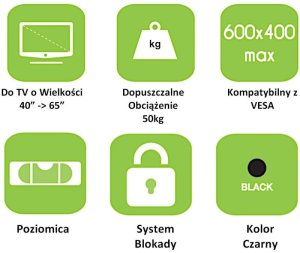 Techly Uchwyt ścienny ICA-PLB-133LTY 40'' - 65'' 8