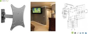 Techly Uchwyt ścienny ICA-LCD 2901E 23'' - 42'' 2