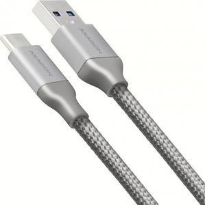 Kabel USB Axagon AXAGON BUCM3-AM20G, SUPERSPEED kabel USB-C <-> USB-A 3.2 Gen 1, 2m, 3A, nylonowy oplot, szary 1