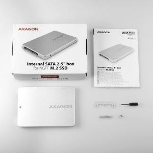 Kieszeń Axagon 2.5" SATA - SSD M.2 SATA B-key (RSS-M2SD) 12