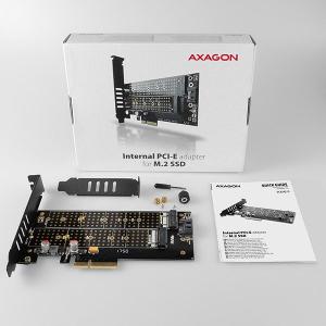 Kontroler Axagon PCIe 3.0 x4 - NVMe M-key + SATA B-key (PCEM2-D) 10