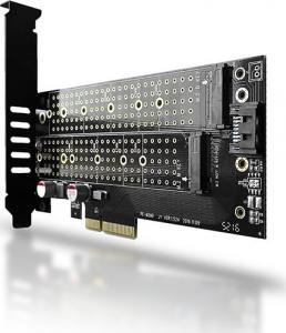 Kontroler Axagon PCIe 3.0 x4 - NVMe M-key + SATA B-key (PCEM2-D) 1