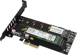 Kontroler Axagon PCIe 3.0 x4 - NVMe M-key + SATA B-key (PCEM2-D) 5