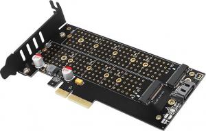 Kontroler Axagon PCIe 3.0 x4 - NVMe M-key + SATA B-key (PCEM2-D) 6