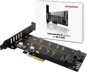 Kontroler Axagon PCIe 3.0 x4 - NVMe M-key + SATA B-key (PCEM2-D) 8