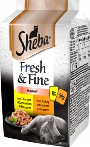 Sheba Sheba Fresh & Fine Mini Drobiowe Dania w sosie 6x50g 1