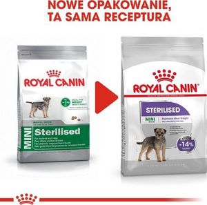 Royal Canin Royal Canin Mini Sterilised karma sucha dla psów dorosłych, ras małych, sterylizowanych 1kg 3