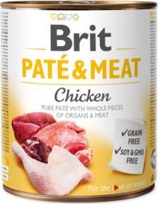 Brit Brit Pate & Meat Dog Chicken puszka 800g 1