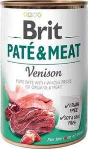 Brit Brit Pate & Meat Dog Venison puszka 800g 1
