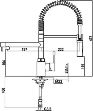 Bateria kuchenna Teka ARK 999 stojąca chrom (239991200) 2
