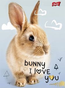 Unipap Zeszyt A5 16k krata Bunny Królik Love 1