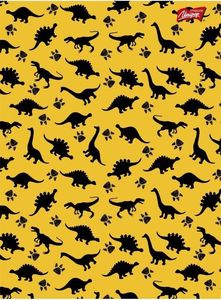 Unipap Zeszyt A5 16k krata żółte dinozaury 1