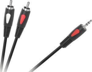 Kabel Cabletech Jack 3.5mm - RCA (Cinch) x2 1.8m czarny (4977) 1