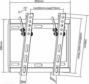 Cabletech Uchwyt ścienny LP34-22T 13'' - 42'' 6